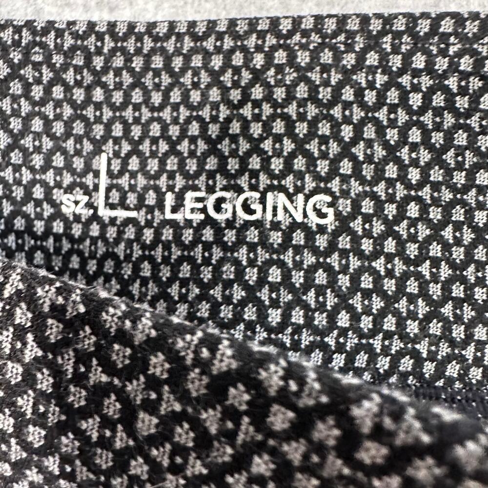 Loft Houndstooth Leggings Womens Black/White Pants Large High Waist Office Work - Picture 4 of 9